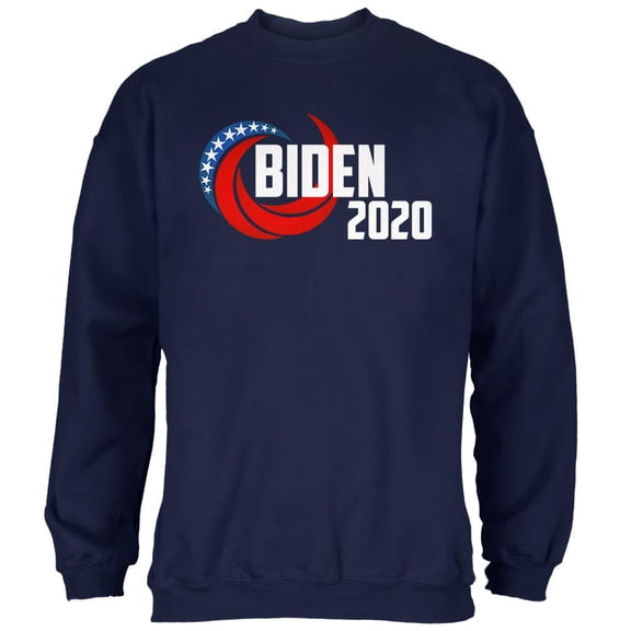 Presidential Election 2020 Joe Biden Swoosh Mens Sweatshirt Navy 3X-LG