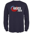 thumbnail image 1 of Presidential Election 2020 John Kasich Swoosh Mens Long Sleeve T Shirt Navy MD, 1 of 1