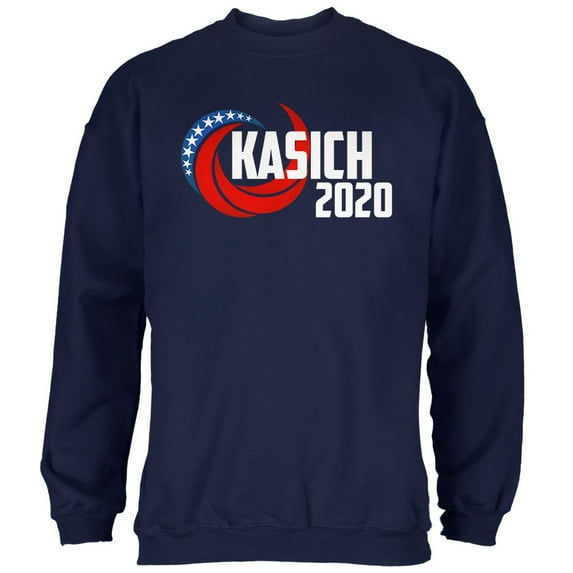 Presidential Election 2020 John Kasich Swoosh Mens Sweatshirt Navy 3X-LG
