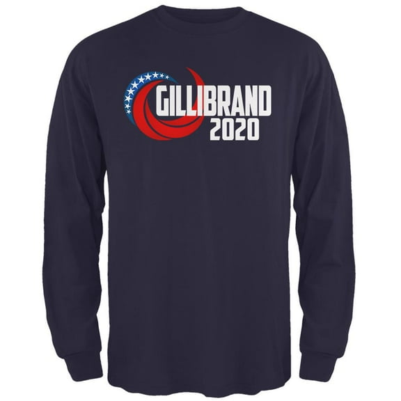 Presidential Election 2020 Kirsten Gillibrand Swoosh Mens Long Sleeve T Shirt Navy MD