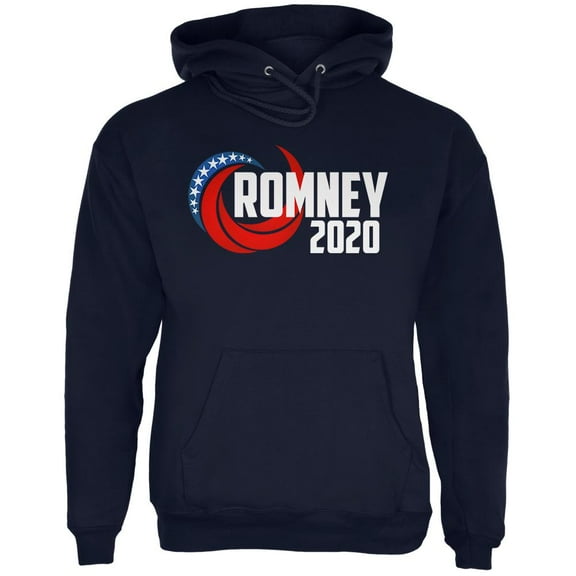 Presidential Election 2020 Mitt Romney Swoosh Mens Hoodie Navy SM