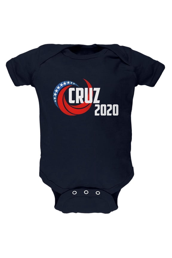 Presidential Election 2020 Ted Cruz Swoosh Soft Baby One Piece Navy 3-6 M