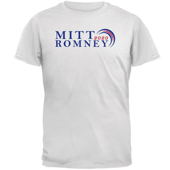 Presidential Election Mitt Romney 2020 Half Circle Mens T Shirt White MD
