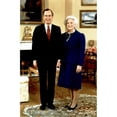 thumbnail image 1 of Presidential Portrait Of George Bush And First Lady Barbara Bush History (24 x 36), 1 of 1