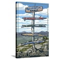 thumbnail image 1 of Presidential Range, New Hampshire  Destination Sign, Stretched Canvas Wall Art by Lantern Press Sold by Art.Com, 1 of 5