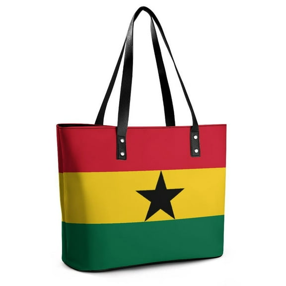 Presidential Standard of Ghana Woman Leather Handbags Large Tote Bag Fashion Portable Handbags With Zipper