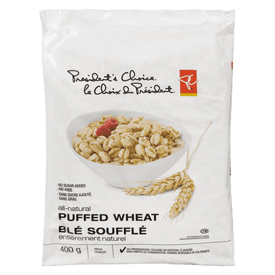 Presidents Choice All Natural Puffed Wheat 400g/14.1 oz