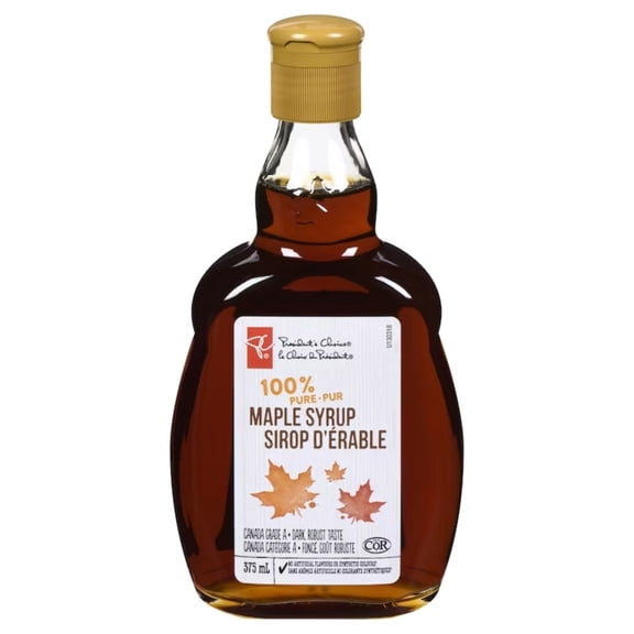 Presidents Choice Canada No. 1 Dark Maple Syrup - 375ml {Imported from Canada}