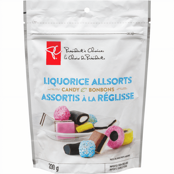 Presidents Choice Liquorice Allsorts Gummy Candy, 200g/7 oz., Bag