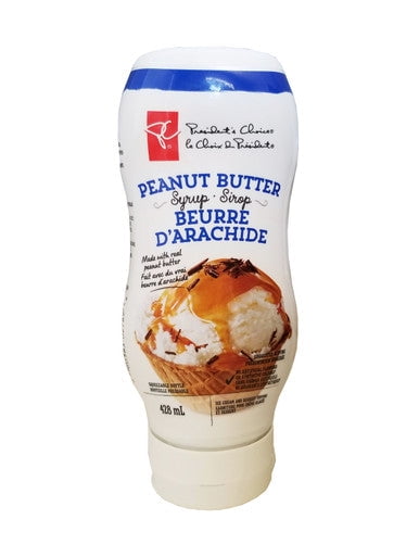 Presidents Choice Peanut Butter Syrup 428mL/14.5 fl. oz. {Imported from Canada}