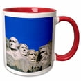 thumbnail image 1 of 3drose, Presidents in Stone, 11oz Two-tone Red Mug, 1 of 6