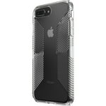 Speck Products Compatible Phone Case for iPhone 8 Plus/iPhone 7 Plus, Presidio Perfect-Clear with Grip Case, Clear/Clear (136230-5085)