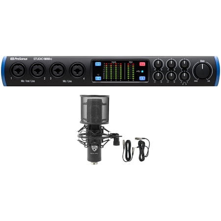 Presonus STUDIO 1810C 18x8 USB-C Audio Recording Interface + RCM PRO Microphone
