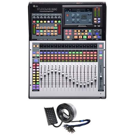 Presonus STUDIOLIVE 32SC 32-Channel/22-Bus Mixer + 100 Foot XLR Snake Cable