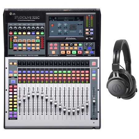 Presonus STUDIOLIVE 32SC 32-Channel/22-Bus Mixer + Audio Technica Headphones