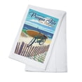 thumbnail image 1 of Presque Isle, Pennsylvania, Beach Cruiser on Beach (100% Cotton Tea Towel, Decorative Hand Towel, Kitchen and Home), 1 of 3