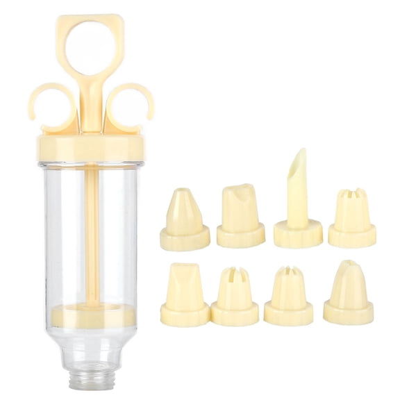 Press , And Sturdy 8Pcs Cake Decoration Nozzle Kit For Cake Decorating Cream-Colored Nozzle