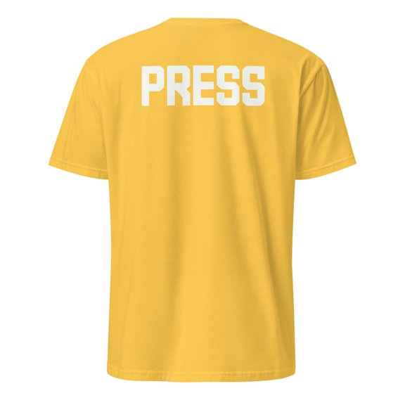 Press BACK PRINT Media Reporter Professional Identification T-Shirt (Daisy, M)