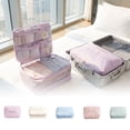 thumbnail image 1 of Press Bag 5-Pack Travel Clothes Storage Bags, Space-Saving Packing Cubes, Polyester Portable Suitcase Organizer for Trips, 5 Count, 1 of 5