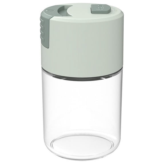 Press-Button Measuring Spice Shaker with 0.5g Portion Control, Glass 100ml Seasoning Dispenser for Salt, Pepper & Spices