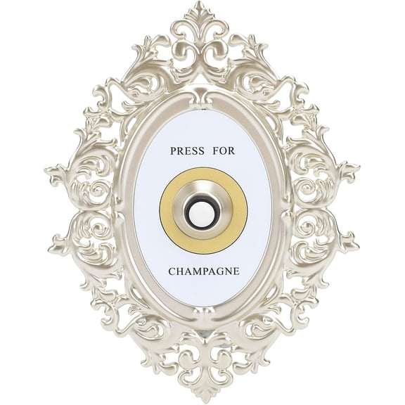 Press for Champagne Button, Ring Mini Press for Champagne Button Press for Champagne Door Ring Bell Champagne Themed Decor Wall Plaque Ornament Gift for Party Christmas Home
