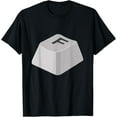 thumbnail image 1 of Press F To Pay Respects, F in the Chat Gaming Meme T-ShirtMen and women, Black T-shirt, size: Extra large, 1 of 4