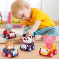 thumbnail image 1 of Press and Go Car Toys for Toddlers 1-3, Baby Animal Racing Cars, Infant Play Vehicle Set, Baby Push Go Friction Car Toys for 6-18 Months, 1 2 Year Old Boy Birthday Gift, 1 of 4