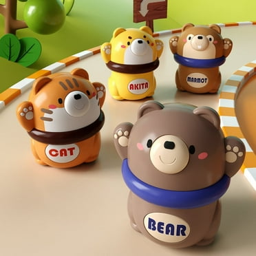 Press to Go Car Toys for Toddlers 1-3, Baby Animal Racing Cars, Infant Play Vehicle Set, Baby Push Go Friction Car Toys for 6-9-12-18 Months, 1st Birthday Gifts for 1-2 Years Old Boys