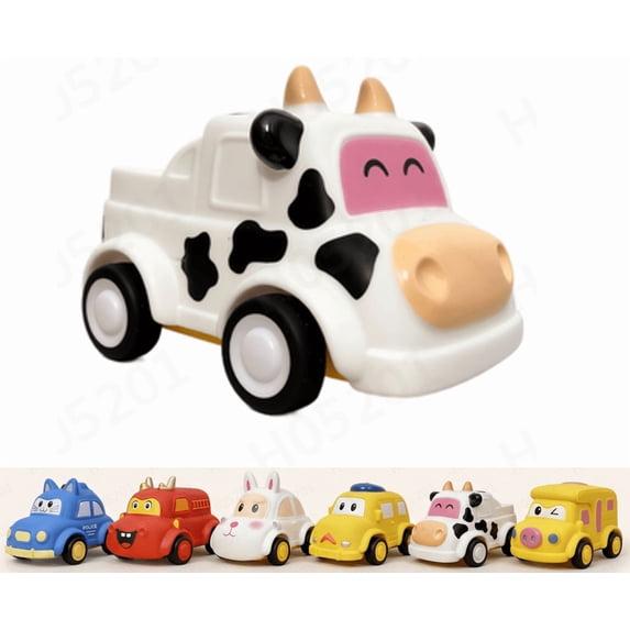 Press to Go Car Toys for Toddlers 1-3, Baby Racing Cars, Infant Play Vehicle Set, Baby Push Go Friction Car Toys for 6-9-12-18 Months, 1st Birthday Gifts for 1-2 Years Old Boys, Boys Birthday Gifts