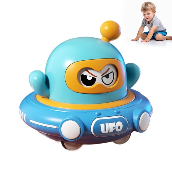 Press and Go Car Toys - UFO Press Vehicle Push Go Dual Pull-Back Toy Infant Play Vehicle Set Toys for Ages 0-3, Baby Car Toy for 6-12-18 Months Birthday Gifts