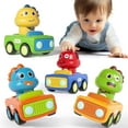 thumbnail image 1 of WQFSTORE Toddler Press Go Car Toys for 1 2 3 Years Old Boys , Push Go Friction  Animal Cars Baby Toys for 12-18 Months One Year Old Boy Toys ,First Birthday Gifts, 1 of 7