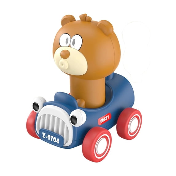 Press and Go Friction Toy Car 4.33 Inch Educational Physics Learning Vehicle No Battery Required Early Development Push Car for 3-4 Years Colorful Mini Auto
