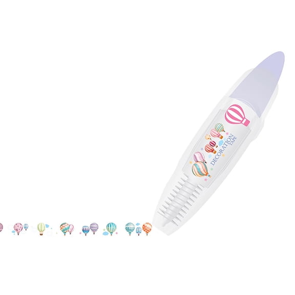 Press Lace Correction Tape - Cute Decorative Tape Pen with Infinite Ink, Kawaii Cat & Coffee Cup Designs for Journals, Scrapbooks & DIY Crafts