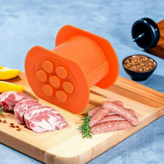 Press Maker,Manual Sausage Machine, Food Meat Grinder Sausage Filler, Hot-Dog Maker Mold BBQ Grill Accessories,7 Sausages in One Squeezed
