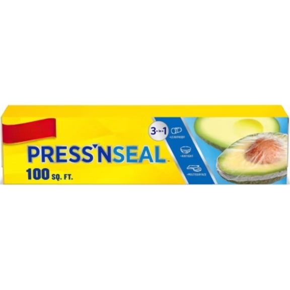 Press'N Seal Food Plastic Wrap 100 Square Feet - Microwave Safe for Kitchen Use