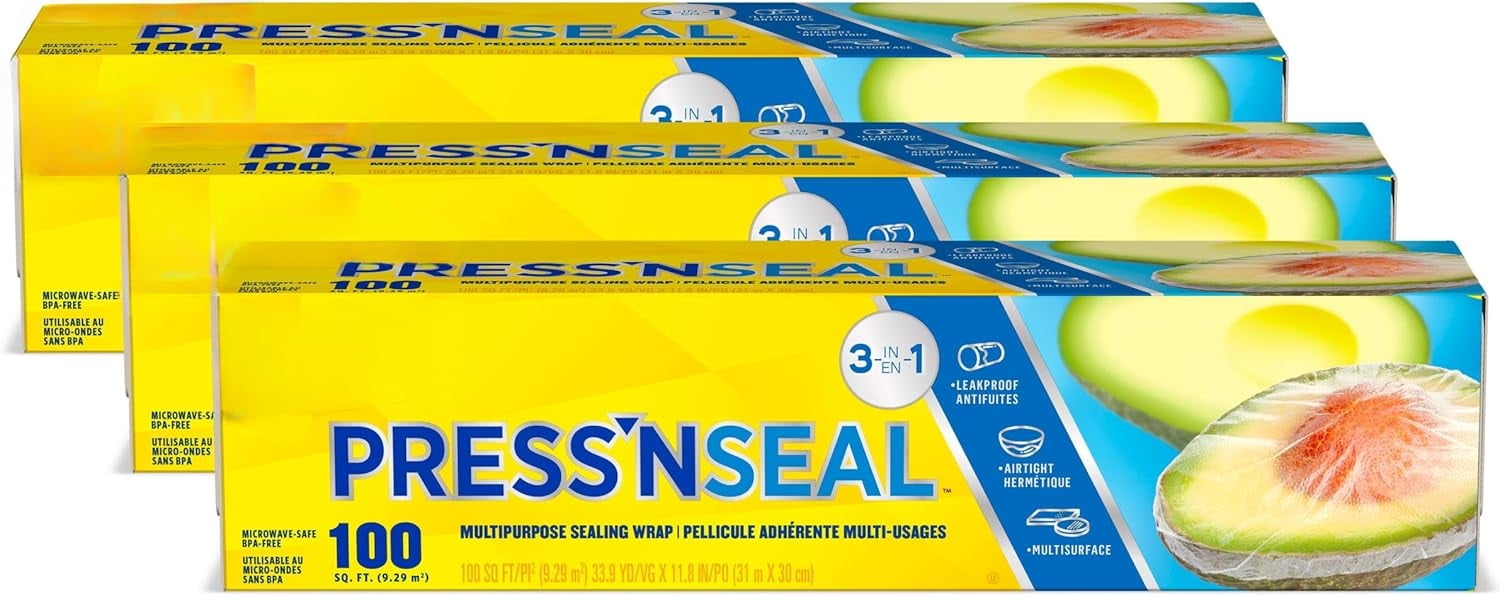 Press'N Seal Food Plastic Wrap, 70 Square Foot Roll (Package May Vary)