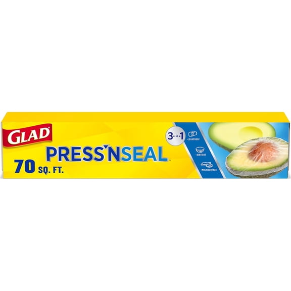 Press'N Seal Food Plastic Wrap, 70 Square Foot Roll (Package May Vary)