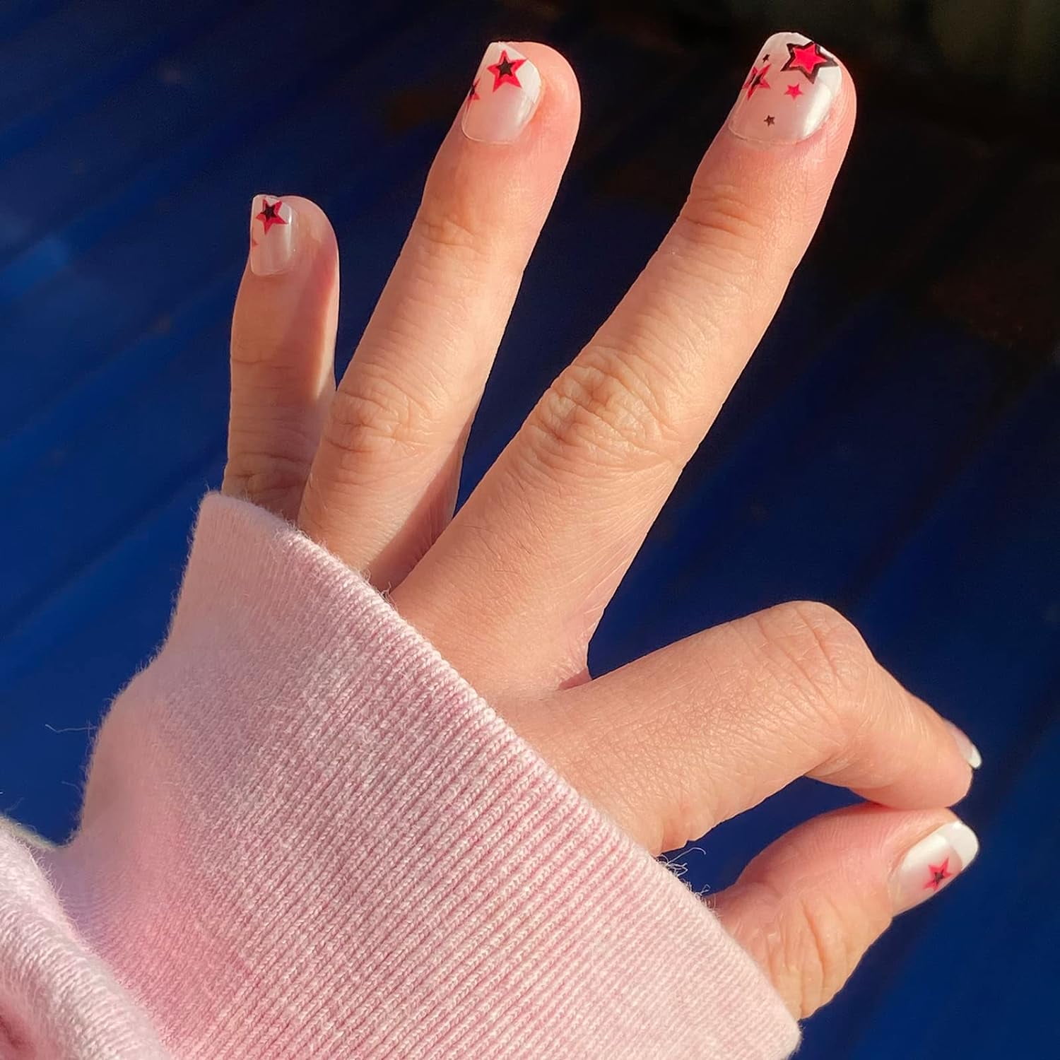 Press on Nails for Kids Children Fake Nails Short Acrylic Nails for