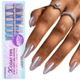 Press On Nails Almond BTArtboxnails Gel Nail Tips Medium, Cat Eye