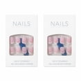 thumbnail image 1 of Press On Nails French Tip Short Square – Nude Pink Fake Nails 2 Boxes Set Classic White Tip Design Easy Application Natural Look for Daily Wear, 1 of 10