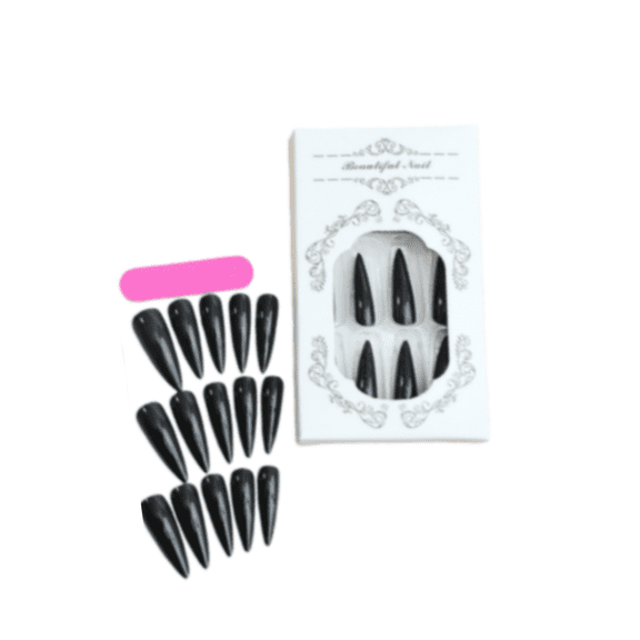 Press-On Nails | Long Oval Nails Press On Nails Black