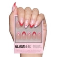 thumbnail image 1 of Press On Nails - Pure Hearted | Glossy, Semi-Transparent Short Almond Fake Nails with Heart Accents, Salon Quality | 15 Sizes - 30 Nail Kit with Glue, 1 of 7