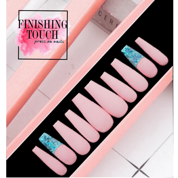 Press On Nails with Glitter Glue on Nails Gel Polish Fake Nails Luxury Nails For Her