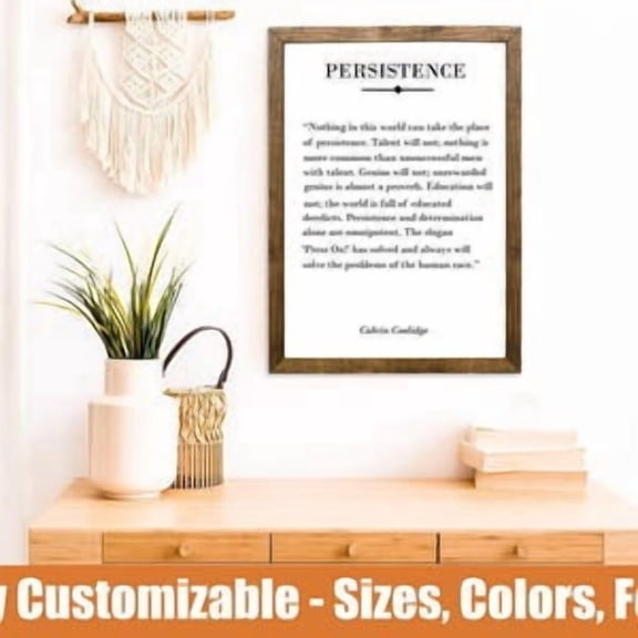 Press On Persistence Quote Poster, Poster Home Decor, Poster Only