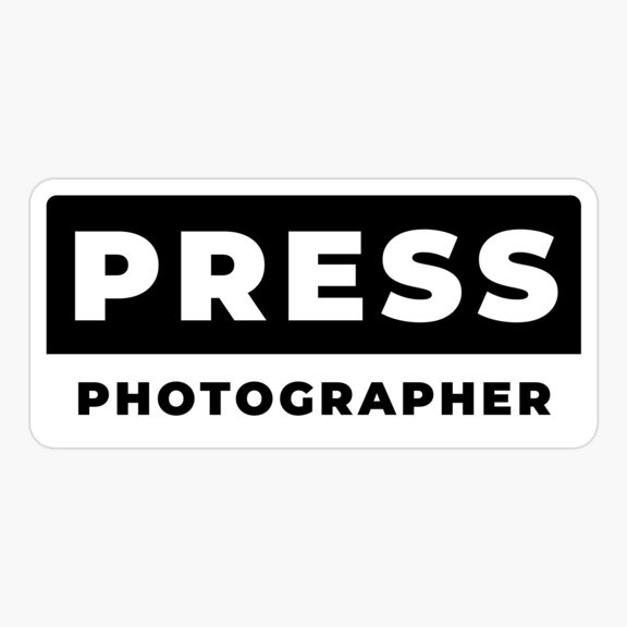 Press Photographer Id Rounded Er, Phone Decal Water Bottle Stickers Car Decals, Funny Birthday Gift