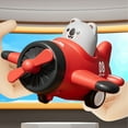 thumbnail image 1 of Press Powered Animal Plane Toy 4.72x4.33x2.76in, Rotatable Propeller Shockproof Plastic Aircraft, Mechanical Learning Portable Play Gift for Young Children, 1 of 6