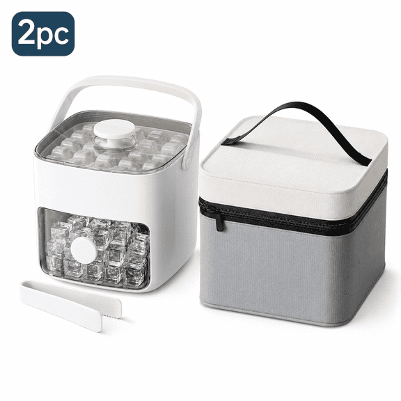 Press-Release Ice Cube Tray with Storage Box – Food-Grade Easy-Release Ice Maker for Frozen Drinks, Large Capacity Ice Storage, Clean and Hygienic Kitchen Accessory