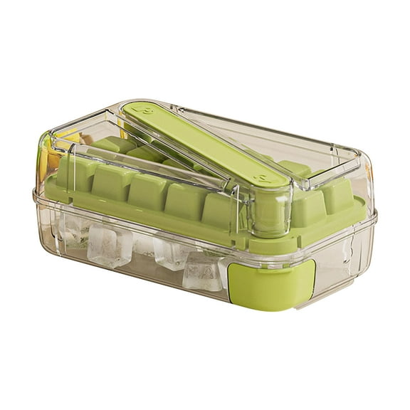 Press Release Ice Cube Tray with Lid, Quick Freeze Rectangle Mold, Easy Removal Non-Stick Freezer Box, Sealed Freshness Container, BPA-Free Ice Maker