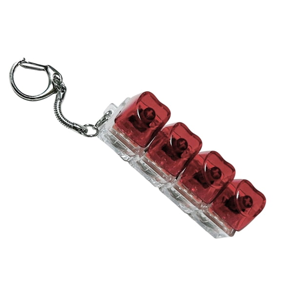 Press Relief Heart Keychain Glowing Button Physical Response Keyring For Pack Access Stress Counseling