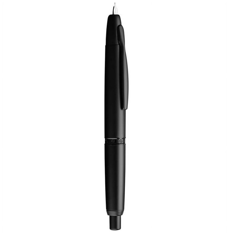 Press Retractable Fountain Pen Extra Fine Nib Metal Matte Ink Pen